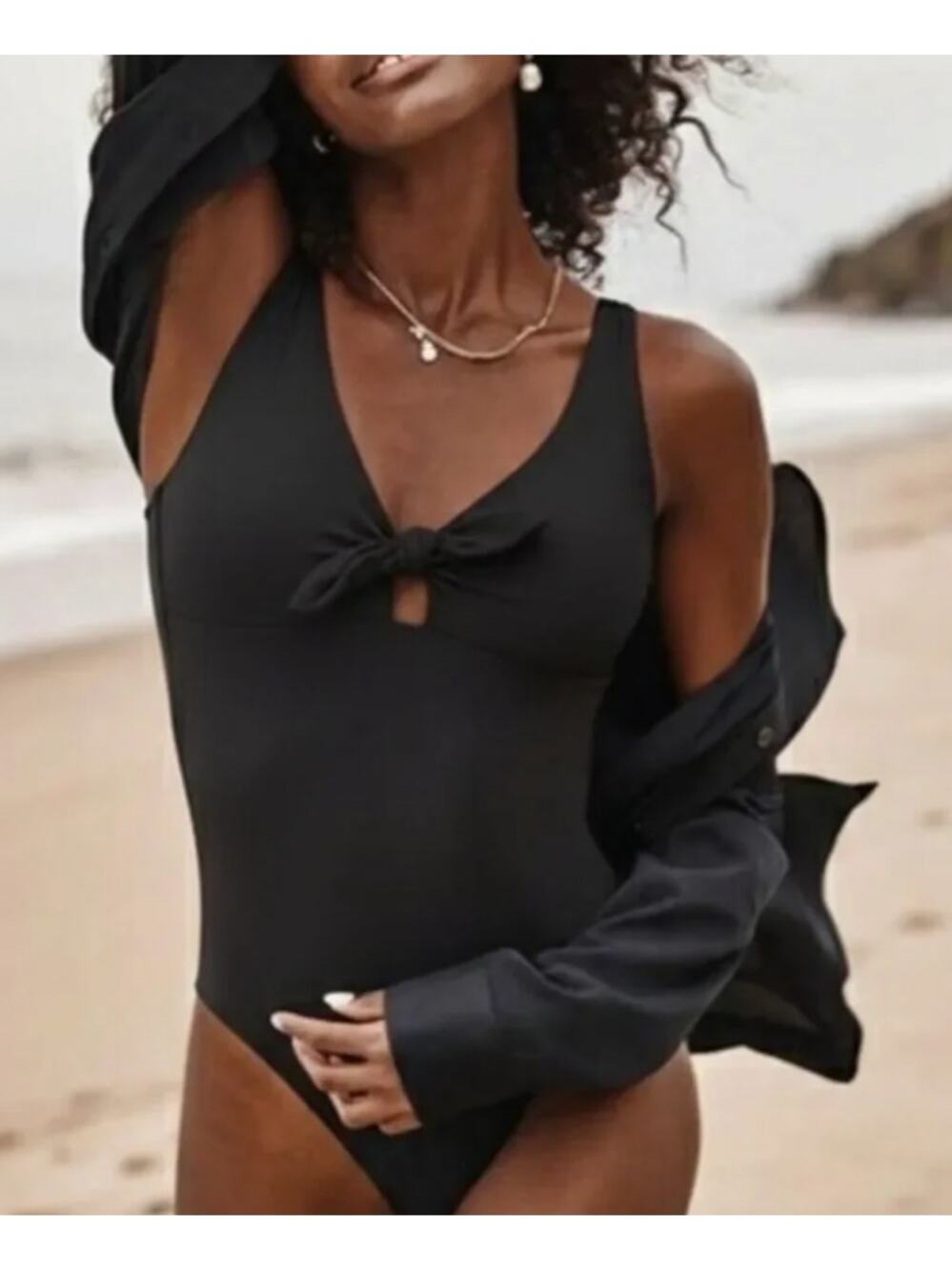 NWT Summersalt Jetsetter One Piece Swimsuit Black Size 14